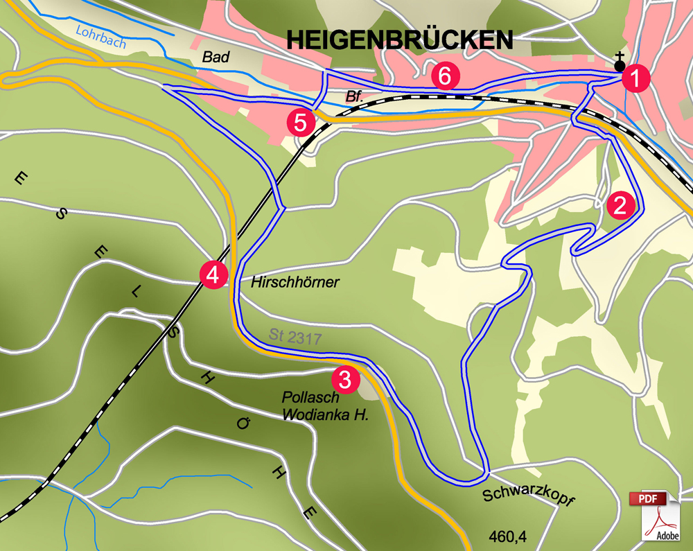 KW Heigenbrücken Karte