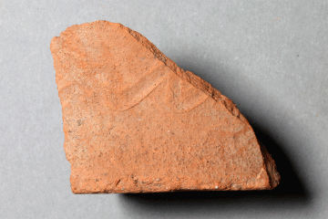 Fragment eines Blumentopfes von der Burg Bartenstein, 15. Jh., Fd.-Nr. 1084, H. 4,3 cm Br. 5,6 cm
