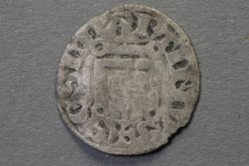 Silbermünze aus dem Kloster Elisabethenzell, Fd.-Nr. 317, H. 1,8 cm, Br. 1,8 cm