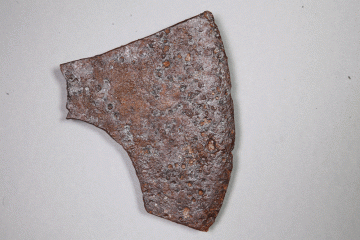 Fragment einer Beschlagaxt vom Kloster Elisabethenzell, erstes Drittel 14. Jh., Fd.-Nr. 752, H. 15,5 cm, Br. 12,0 cm
